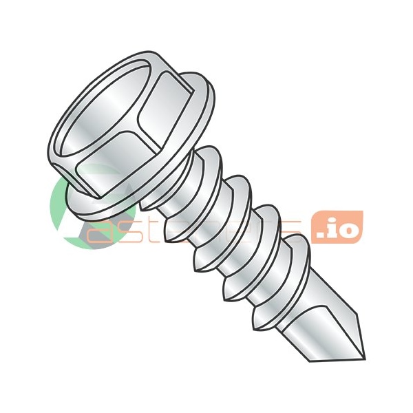 Newport Fasteners Self-Drilling Screw, #10 x 3/4 in, Zinc Plated Steel Hex Head Hex Drive, 5000 PK 287642 - main